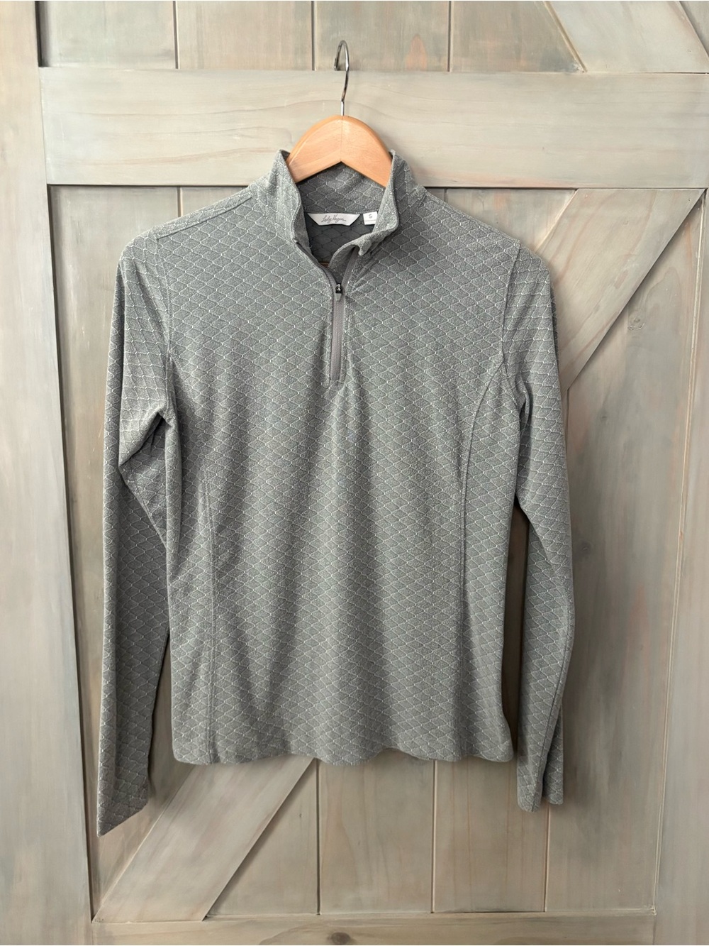 Lady Hagen Gray Long-Sleeve Quarter-Zip Performance Pullover